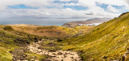 Old Man of Storr panorama view, Scotland, Isle of Skye