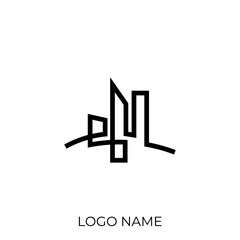 building line art logo