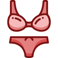 bikini two tone icon