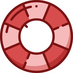 swim ring two tone icon
