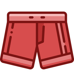 short pants two tone icon