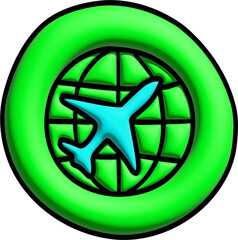 3D Travel icon