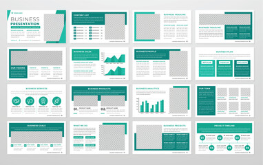 business ppt presentation template with modern concept and minimalist layout use for annual report company profile and business proposal	