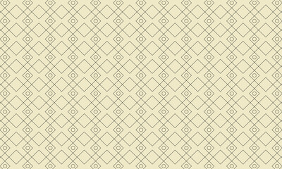 Vector seamless pattern ilsutration. Modern stylish texture. Repeating geometric tiles of rhombuses and cirlces.