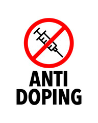 Anti doping vector sign logo icon badge