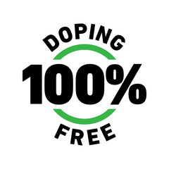 Fototapeta premium Anti doping vector sign logo icon badge