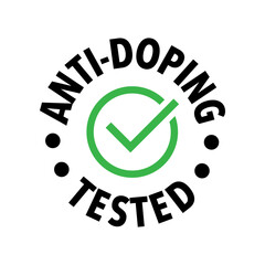 Anti doping vector sign logo icon badge - obrazy, fototapety, plakaty