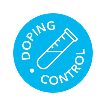 Anti doping vector sign logo icon badge