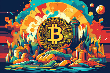Bitcoin Cryptocurrency Illustration