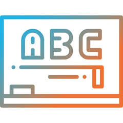 blackboard gradient line icon