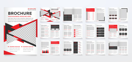 set of business brochure template with modern concept and minimalist layout use for company profile and business proposal