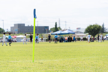 Fototapeta na wymiar 小学生のサッカーの試合