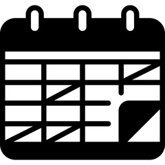 calendar solid line icon