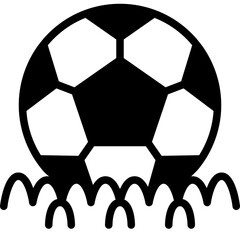 Fototapeta premium football solid line icon