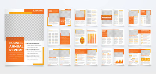 Naklejka na ściany i meble set of business brochure template with modern concept and minimalist layout use for company profile and business proposal
