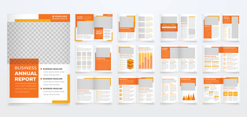 set of business brochure template with modern concept and minimalist layout use for company profile and business proposal