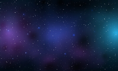 Obraz na płótnie Canvas Realistic nebula and shining stars cosmos galaxy Infinite universe starry night vector