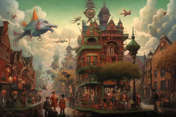 Fantasy artwork of London