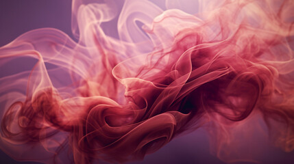 Fototapeta premium abstract maroon smoke gracefully curling in the air, Generative AI