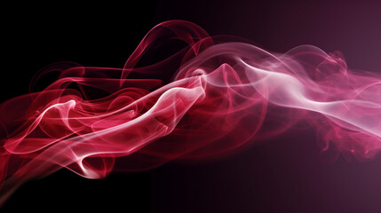 Fototapeta premium abstracta single line of maroon smoke, gracefully swirling against a contrasting backdrop, Generative AI