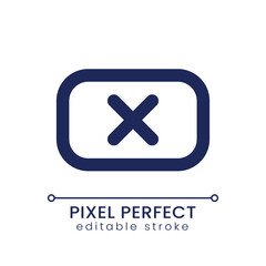 Remove background pixel perfect linear ui icon. Unwanted subject in footage. Video editor online. GUI, UX design. Outline isolated user interface element for app and web. Editable stroke