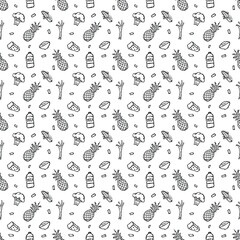 Healthy food pattern. Drawn healthy food background
