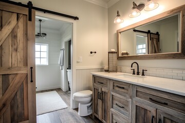 Rustic farmhouse bathroom