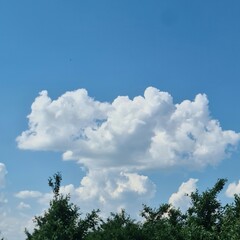 A blue sky with clouds