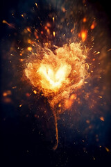 A single spark of love can Ignite your better self, extrude, detailed, rich colors, photography. AI generative