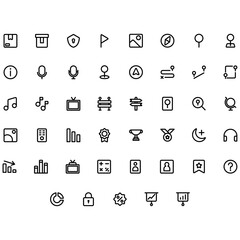 Vector of Essential UI 3 Icon Set. Perfect for user interface, new application.