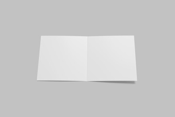 Square bifold brochure mockup