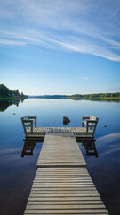 Naklejka premium View over a lake in Sweden