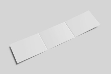 trifold landscape brochure mockup