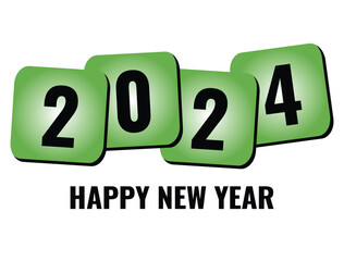 Happy new year 2024 holiday card festival illustrations quotes