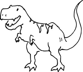 hand drawn Dinosaur tyrannosaurus
