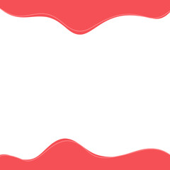 red curve frame, wavy background
