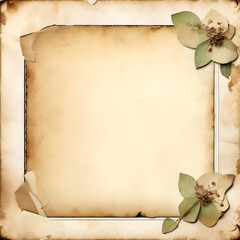 Scrapbook background with the aesthetic color decoration, aged paper 
