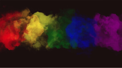 Abstract black and colorful watercolor background.Hand painted watercolor. vector