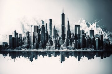 Modern City Skyline - Generative AI