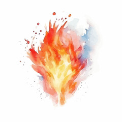 Abstract Fire Design element on white background