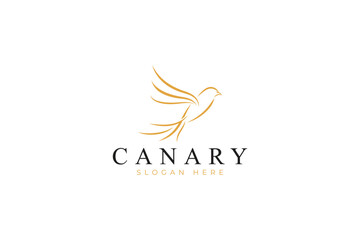 Canary Dove Pigeon Phoenix Bird Luxury Gold Symbol Business Company Logo