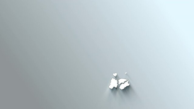 Modern White Map of Paraguay with Departments