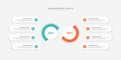 Comparison VS Versus Infographic Template Design