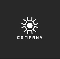 gear icon logo vector illustration company