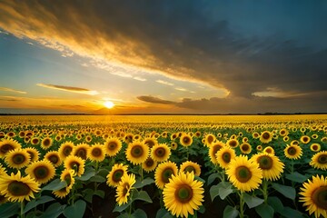 field of sunflowers  Generated Ai