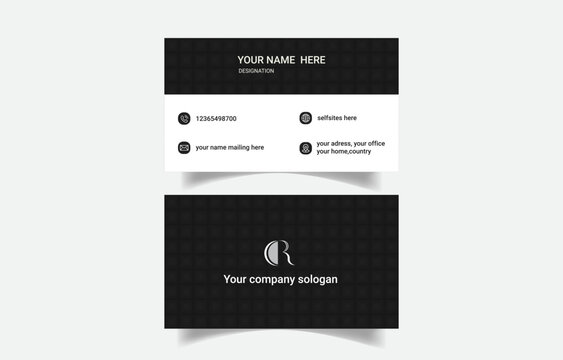 Minimal corporate business card design 