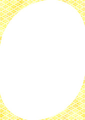 菱模様楕円フレーム(金)