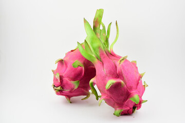 Dragon Fruit isolated on white background.