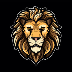 Lions mascot logo design illustration for e-sport team