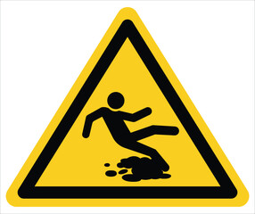 be careful slippery.,oily surface.,triangle sign.